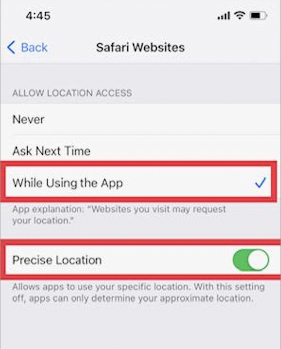 How to enable location services on iPhone Inc